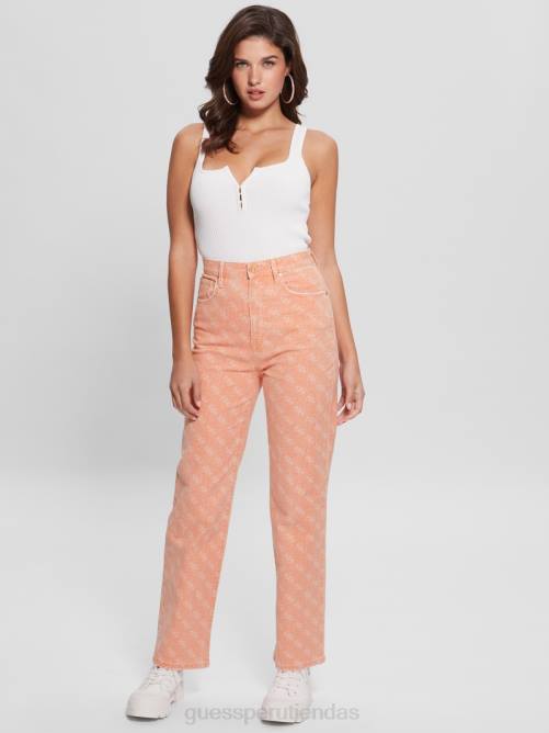GUESS vaqueros melrose quattro g estampados mujer 0P8X290 jugo de albaricoque vestir