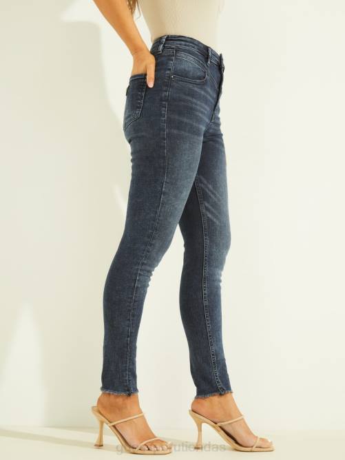 GUESS vaqueros pitillo ecológicos muy altos mujer 0P8X238 mover el esqueleto vestir