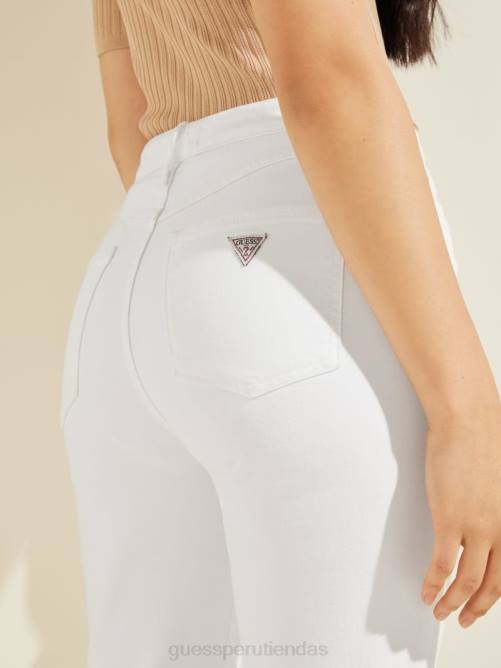 GUESS vaqueros rectos 1981 mujer 0P8X209 blanco puro multi vestir
