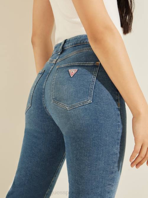 GUESS vaqueros rectos al tobillo 1981 mujer 0P8X210 lavado dumont vestir
