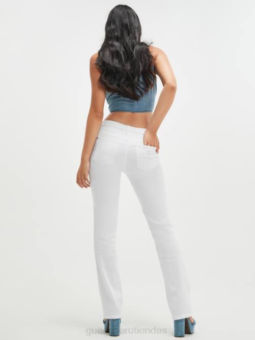 GUESS vaqueros rectos atractivos mujer 0P8X21 blanco puro vestir