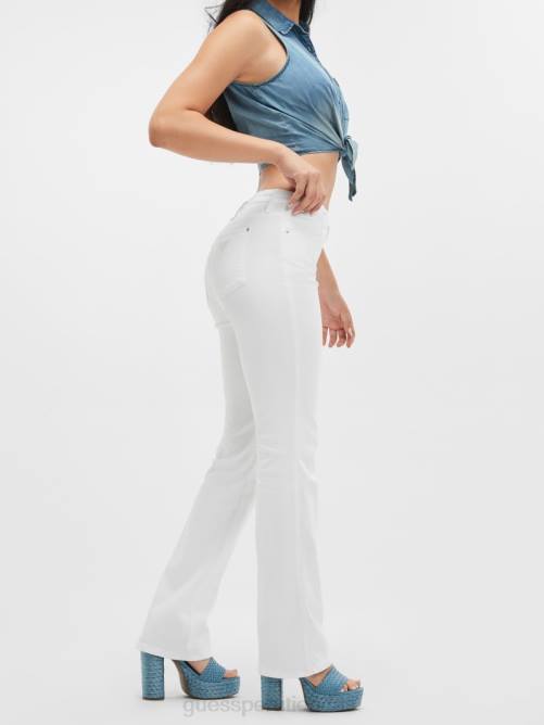 GUESS vaqueros rectos atractivos mujer 0P8X21 blanco puro vestir