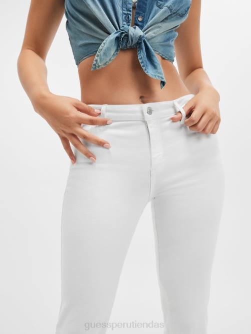 GUESS vaqueros rectos atractivos mujer 0P8X21 blanco puro vestir