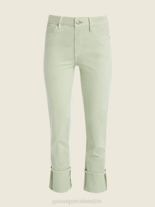 GUESS vaqueros rectos con puños 1981 mujer 0P8X275 matcha ligero multi vestir