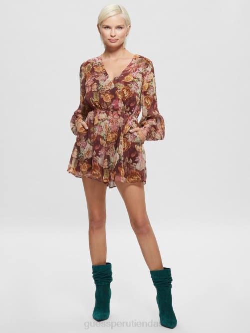 GUESS mameluco con estampado eco candis mujer 0P8X766 impresión de tapiz digital ma vestir