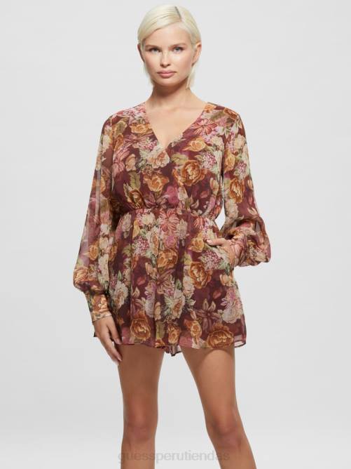 GUESS mameluco con estampado eco candis mujer 0P8X766 impresión de tapiz digital ma vestir