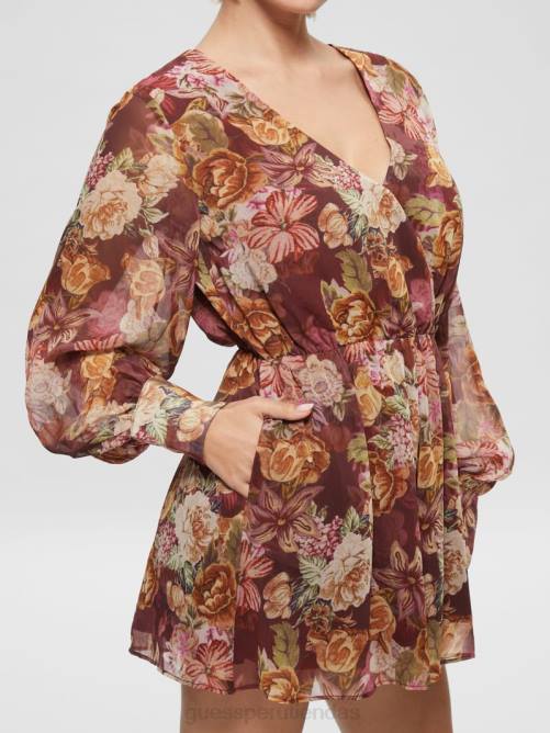 GUESS mameluco con estampado eco candis mujer 0P8X766 impresión de tapiz digital ma vestir