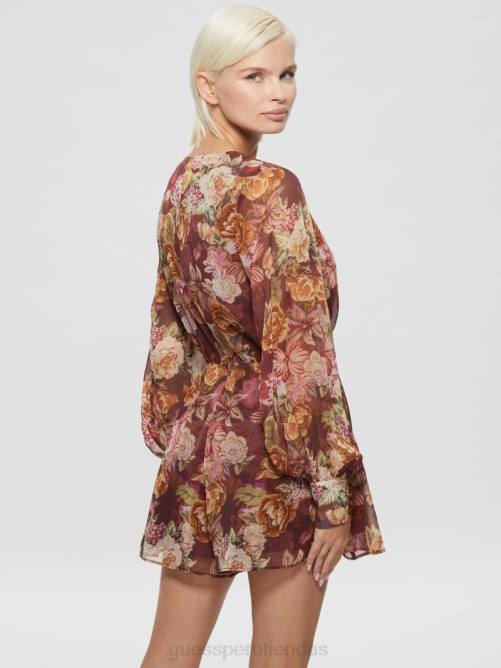GUESS mameluco con estampado eco candis mujer 0P8X766 impresión de tapiz digital ma vestir