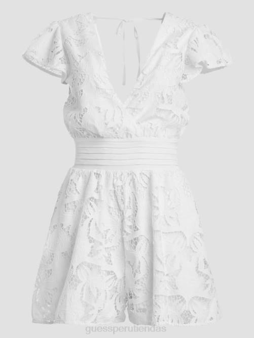 GUESS mameluco con ojales de Chloe mujer 0P8X367 blanco puro vestir