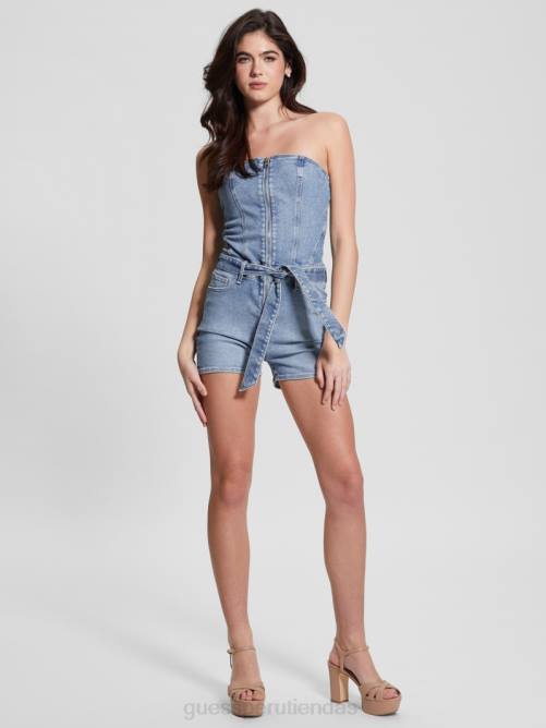 GUESS mameluco denim eco skylark mujer 0P8X12 blues de cali vestir