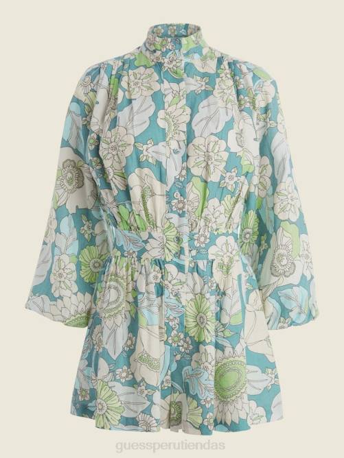 GUESS mameluco eco amiah mujer 0P8X611 impresión de flora instantánea vestir