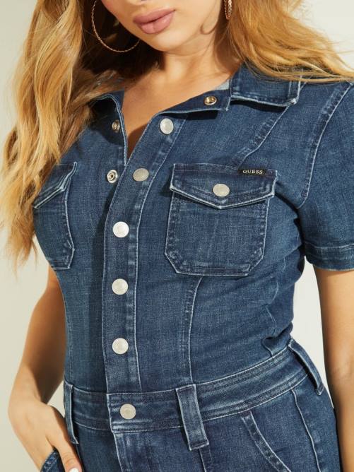 GUESS mameluco vaquero lara mujer 0P8X265 ser fresco lavar vestir