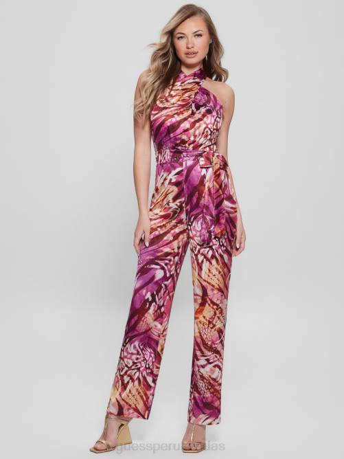 GUESS mono con estampado de rosas ecológicas mujer 0P8X434 animal más colorido vestir