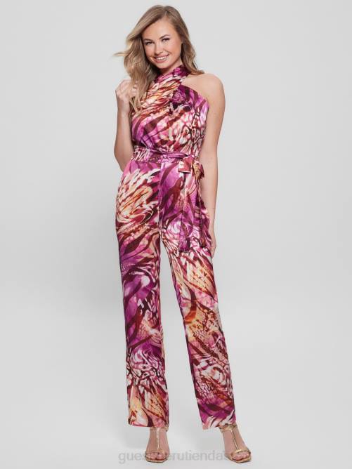 GUESS mono con estampado de rosas ecológicas mujer 0P8X434 animal más colorido vestir