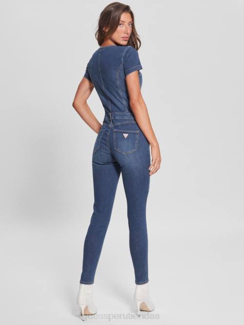 GUESS mono denim eco naomy mujer 0P8X215 lavado oscuro vestir