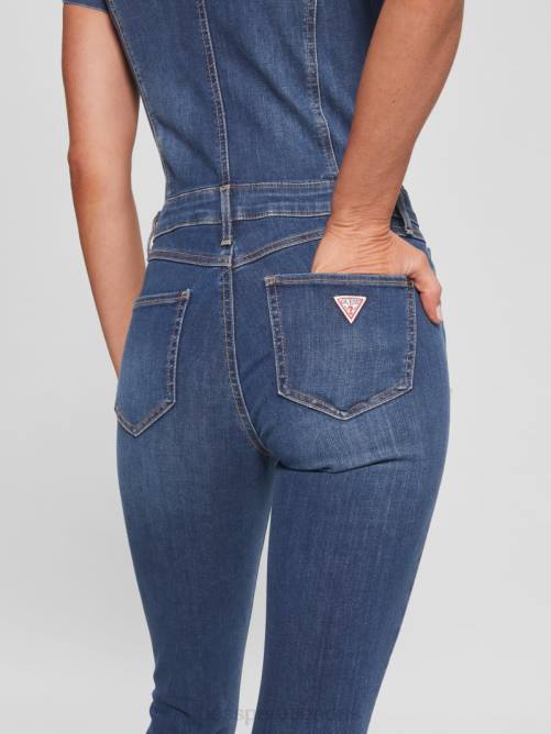 GUESS mono denim eco naomy mujer 0P8X215 lavado oscuro vestir