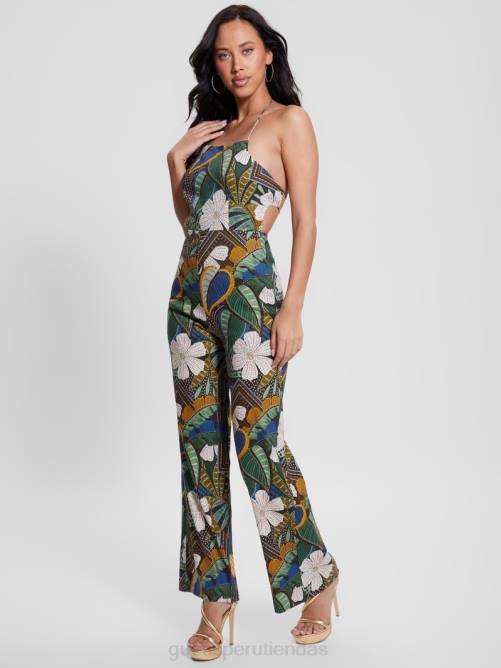 GUESS mono eco lori con espalda abierta mujer 0P8X325 viajero tropical vestir