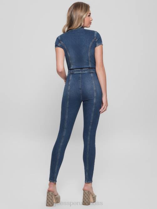 GUESS mono vaquero gemma mujer 0P8X183 espíritu azul vestir