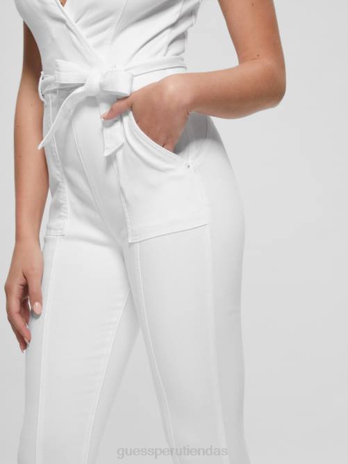 GUESS mono vaquero leslie mujer 0P8X225 blanco puro vestir