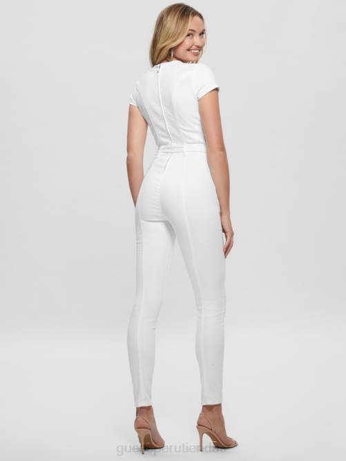 GUESS mono vaquero leslie mujer 0P8X225 blanco puro vestir