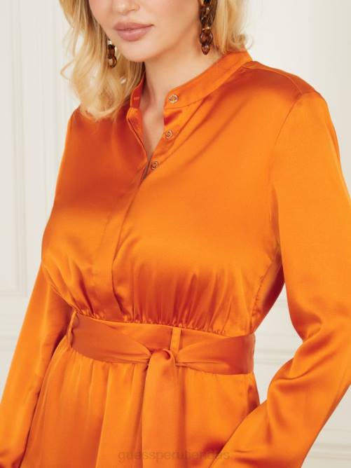 GUESS vestido ascendente fénix mujer 0P8X795 puesta de sol en la isla vestir
