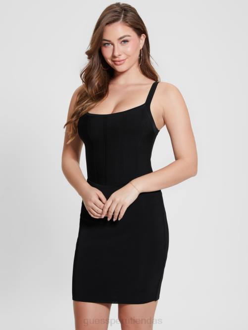 GUESS vestido con corsé oasis mirage mujer 0P8X329 negro vestir