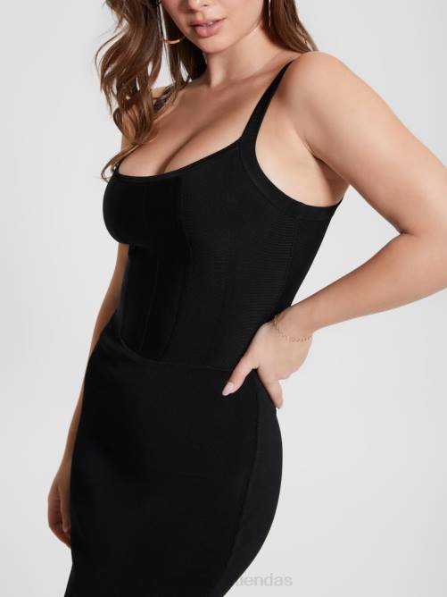 GUESS vestido con corsé oasis mirage mujer 0P8X329 negro vestir