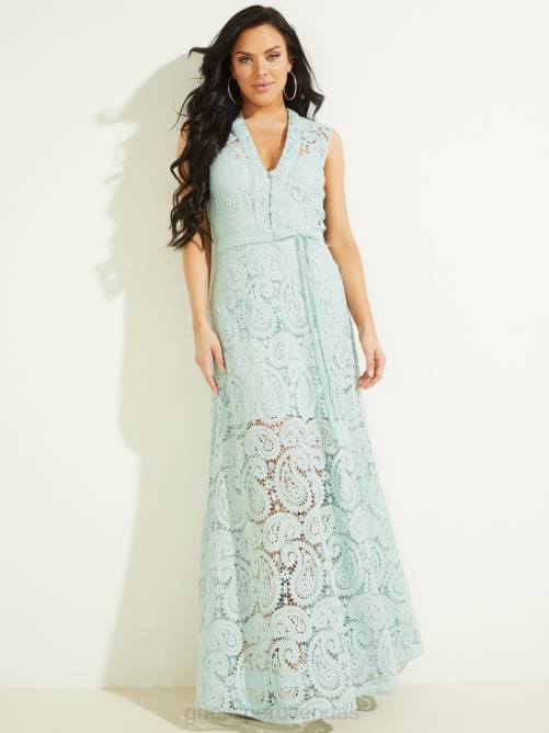 GUESS vestido creta mujer 0P8X700 palma de aloe vestir