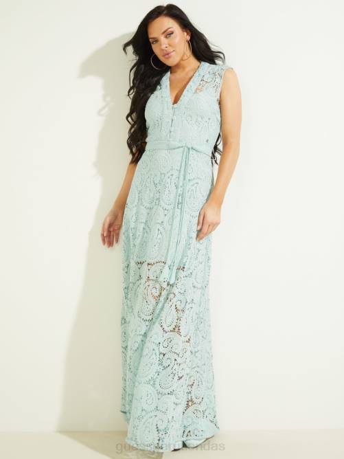 GUESS vestido creta mujer 0P8X700 palma de aloe vestir