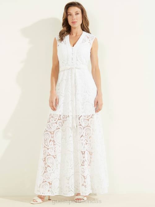 GUESS vestido creta mujer 0P8X816 blanco puro vestir