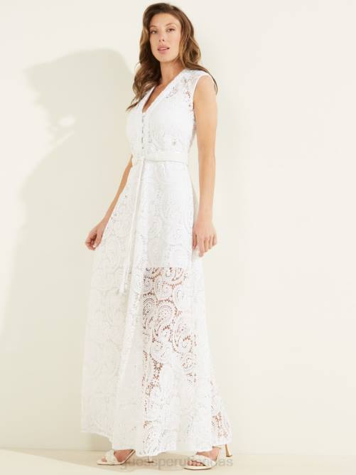 GUESS vestido creta mujer 0P8X816 blanco puro vestir