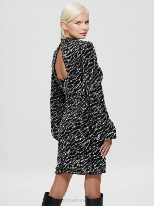 GUESS vestido de lentejuelas zoe mujer 0P8X727 plata múltiple vestir