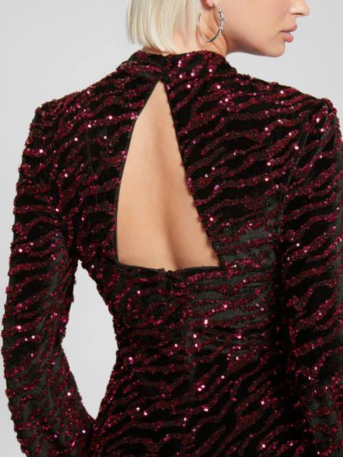 GUESS vestido de lentejuelas zoe mujer 0P8X909 rosa francesa multi vestir
