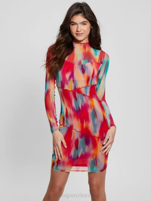 GUESS vestido de malla eco jemma mujer 0P8X323 la vida es rapida vestir