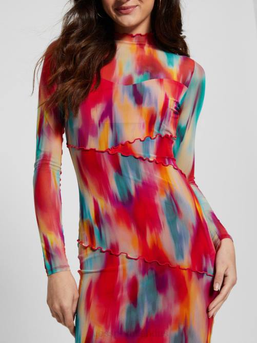 GUESS vestido de malla eco jemma mujer 0P8X323 la vida es rapida vestir