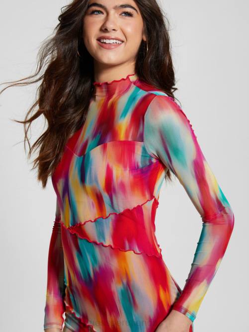 GUESS vestido de malla eco jemma mujer 0P8X323 la vida es rapida vestir