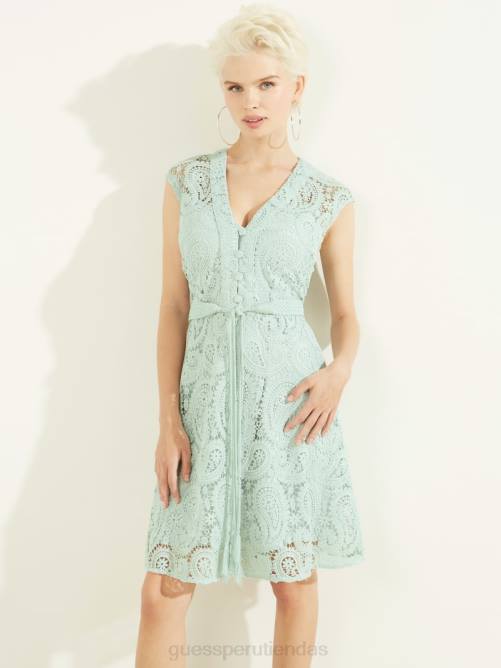 GUESS vestido de mikonos mujer 0P8X630 palma de aloe vestir
