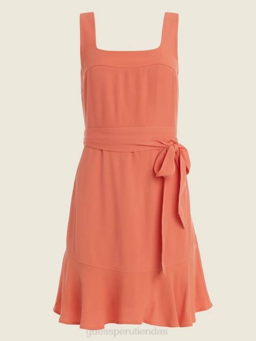 GUESS vestido de pinzón mujer 0P8X842 coral dulce vestir