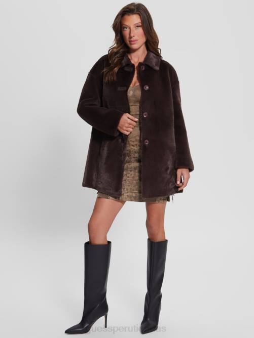 GUESS vestido de río mujer 0P8X567 serpiente marrón vestir