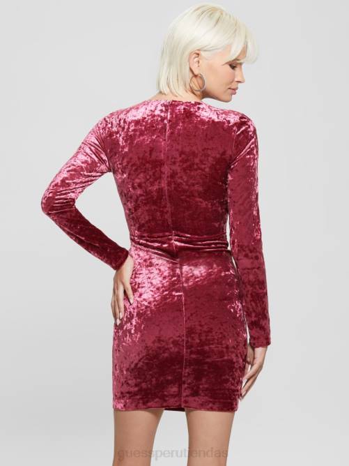 GUESS vestido de terciopelo sophie mujer 0P8X857 piedra trágica vestir
