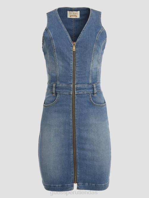 GUESS vestido denim eco micol mujer 0P8X11 cielo de plumas vestir