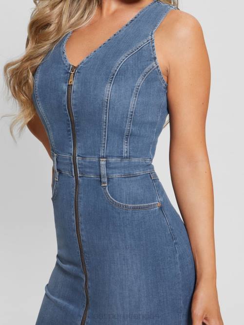 GUESS vestido denim eco micol mujer 0P8X11 cielo de plumas vestir