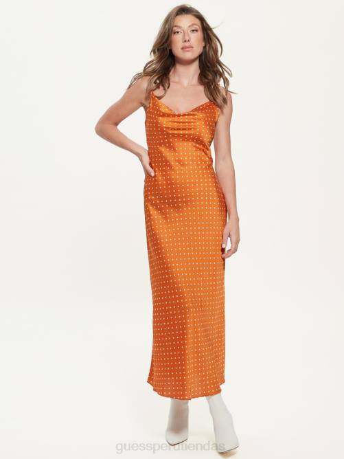 GUESS vestido eco akilina mujer 0P8X639 combo de latón dotmania vestir