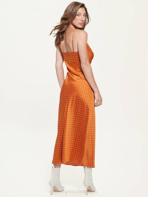 GUESS vestido eco akilina mujer 0P8X639 combo de latón dotmania vestir