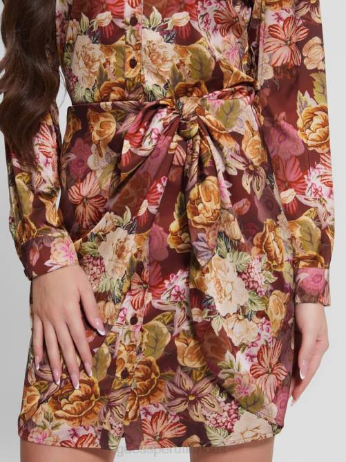 GUESS vestido eco alya estampado mujer 0P8X791 impresión de tapiz digital ma vestir