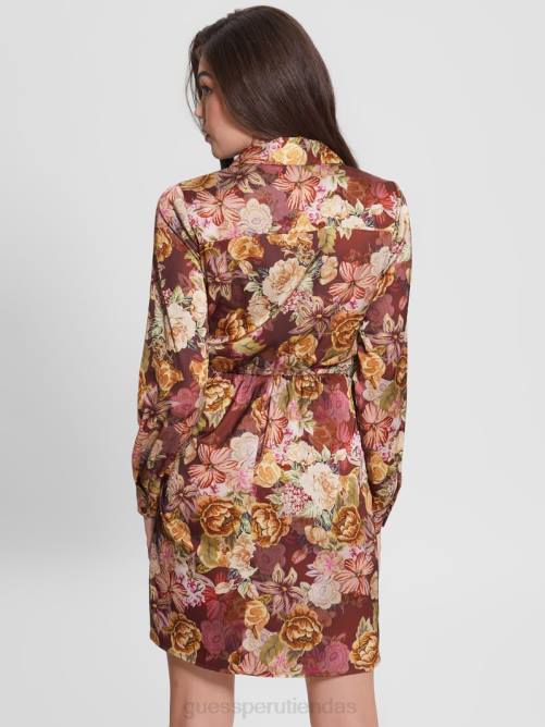 GUESS vestido eco alya estampado mujer 0P8X791 impresión de tapiz digital ma vestir