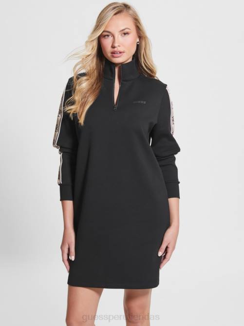 GUESS vestido eco britney con cinta y logo mujer 0P8X726 negro vestir
