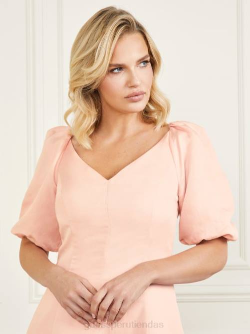 GUESS vestido eco calla mujer 0P8X760 hacienda rosa vestir