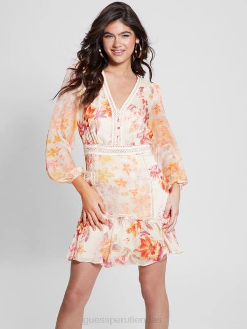 GUESS vestido eco elana floral mujer 0P8X355 catalina florece vestir