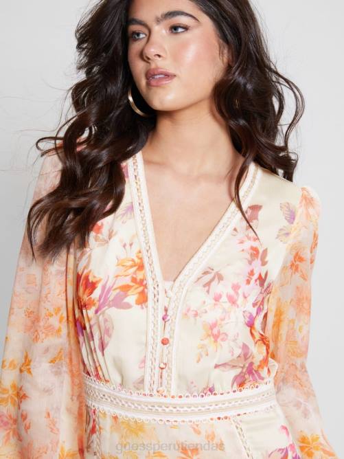 GUESS vestido eco elana floral mujer 0P8X355 catalina florece vestir